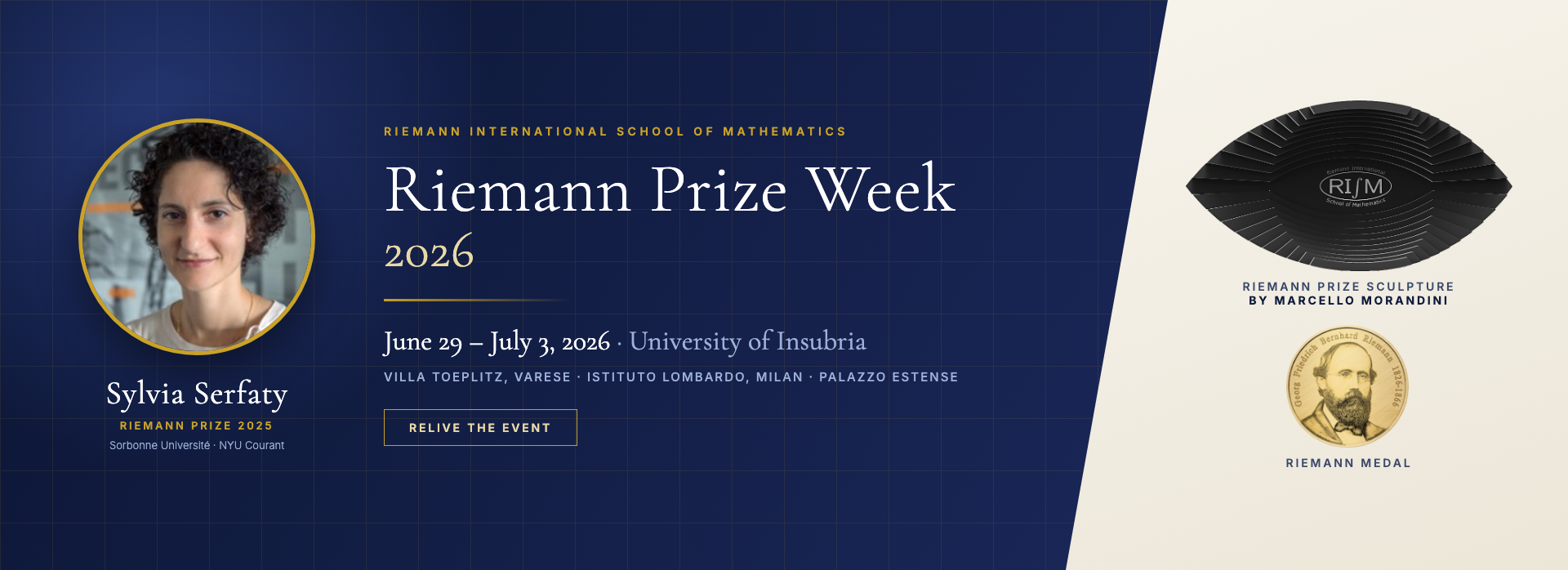 Riemann Prize Week - Relive the event